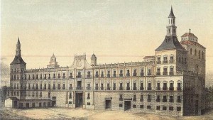 Pintura del Real Alcázar de Madrid hacia 1710